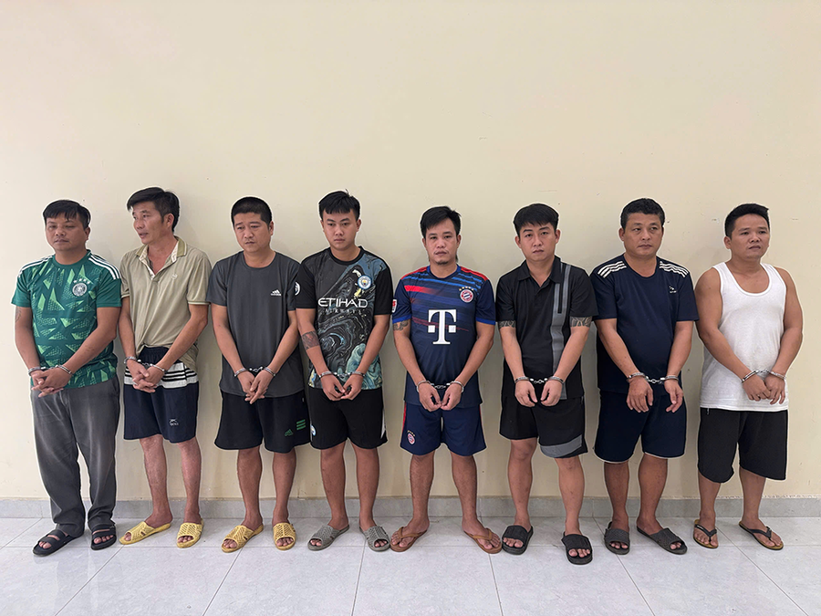 Các đối tượng bị bắt giữ.