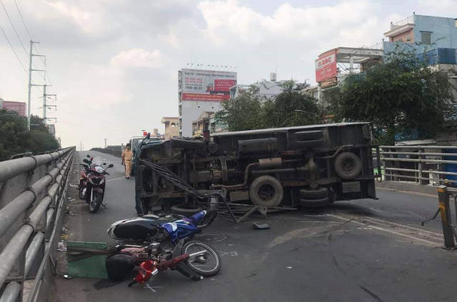 Hiện trường vụ tai nạn giao thông.