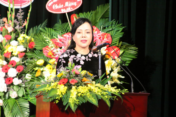 Bộ trưởng Bộ Y tế Nguyễn Thị Kim Tiến phát biểu tại buổi lễ.