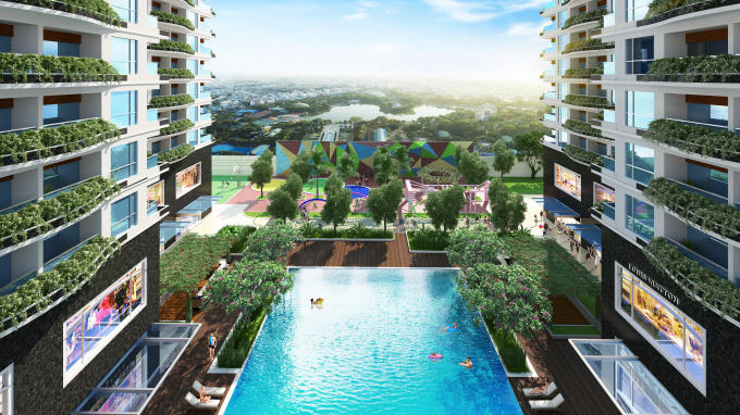 Tiêu biểu là căn hộ xanh chính phẩm theo tiêu chuẩn Hoa Kỳ (LEED) Diamond Lotus Lakeview của chủ đầu tư Phuc Khang Corporation.