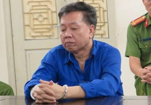 Phạm Công Giang tại phiên tòa. Ảnh ANTĐ