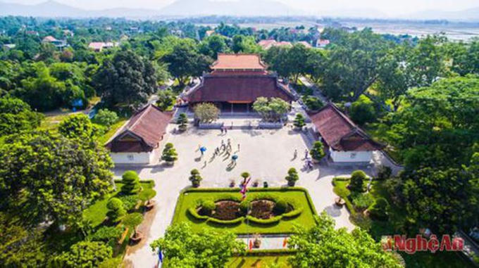 Toàn cảnh Khu di tích Kim Liên (ảnh Báo Nghệ An).
