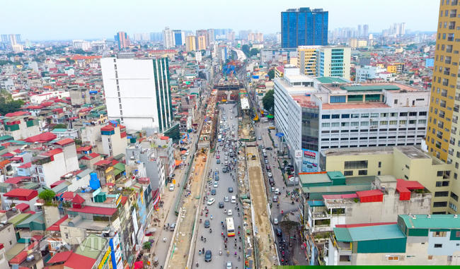 toan canh tuyen duong 9.400 ty o ha noi sau gan 2 nam thi cong hinh anh 3