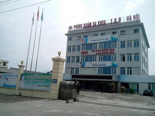 Phòng khám đa khoa 168 Hà Nội, nơi xảy ra sự việc. Ảnh: Kiến thức