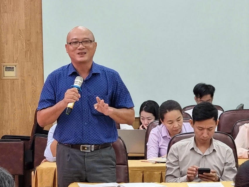 Phó Giám đốc Sở Tư pháp Cần Thơ phát biểu tại toạ đàm.