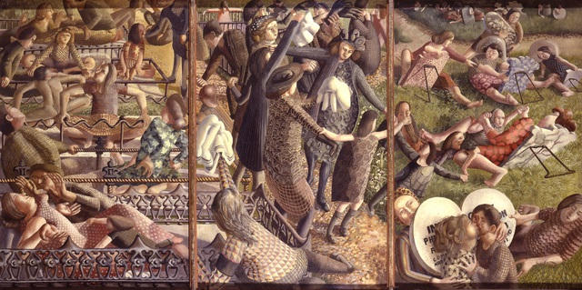Bức “The Resurrection: Reunion” (Sự hồi sinh: Tái hợp - thực hiện năm 1945) - Họa sĩ Stanley Spencer