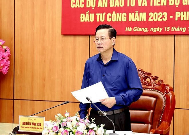 Chủ tịch UBND tỉnh Hà Giang Nguyễn Văn Sơn bị kỷ luật cảnh cáo. Ảnh: Hagiang.gov.vn