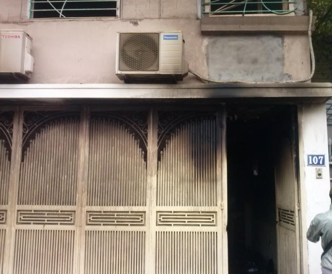 Hiện trường nơi xảy ra vụ cháy