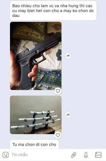 Những tin nhắn khủng bố tinh thần liên tục được gửi đến ông Hùng. (Ảnh chụp tin nhắn)