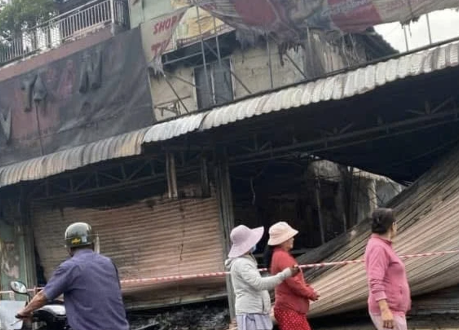 Hiện trường vụ cháy.