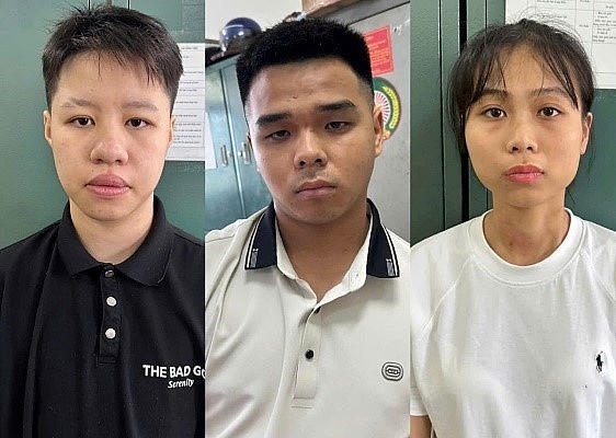 Các đối tượng bị bắt giữ.