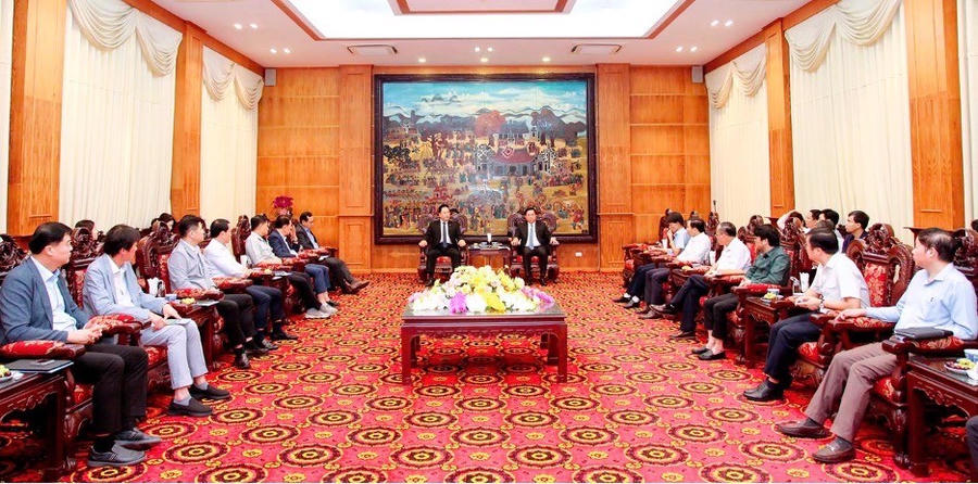 Lãnh đạo tỉnh Vĩnh Phúc gặp gỡ Hiệp hội Doanh nghiệp Hàn Quốc tại Việt Nam và Vĩnh Phúc năm 2024 (Ảnh: CB).