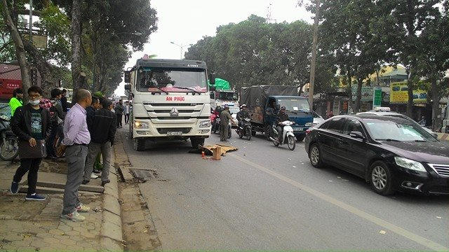 Hiện trường vụ tai nạn giao thông.