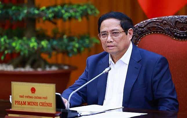 Thủ tướng Phạm Minh Chính phát biểu kết luận cuộc họp. Ảnh Chinhphu.vn