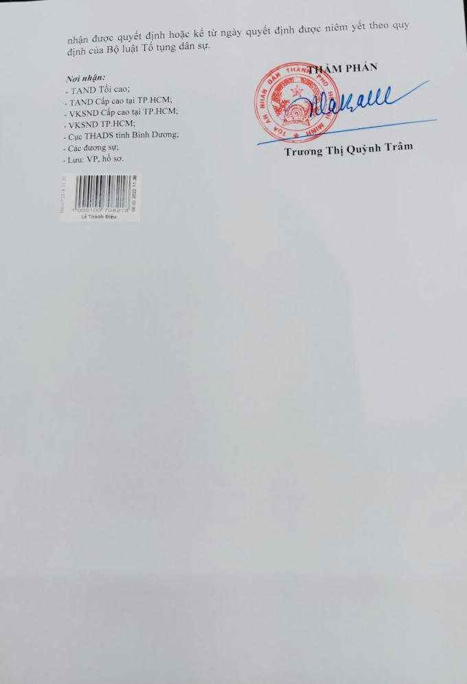 Thông báo của các cơ quan chức năng cho biết những tố cáo của ông Lê Thành Điệu với đối tác của mình đều không có cơ sở pháp lý.