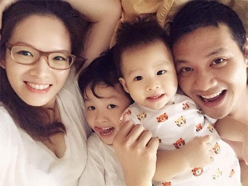 Tổ ấm luôn tràn ngập tiếng cười của Đan Lê và Khải Anh. Ảnh: internet.