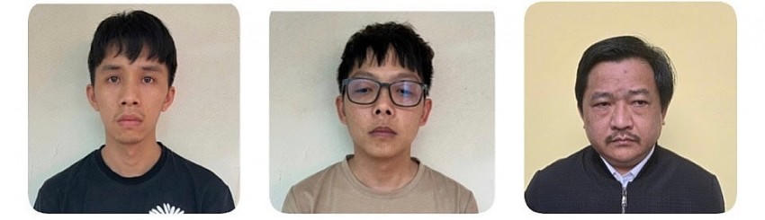 Các đối tượng từ trái sang: Hoàng Ngọc Huân, Hoàng Quốc Huy, Nguyễn Văn Ngọc.