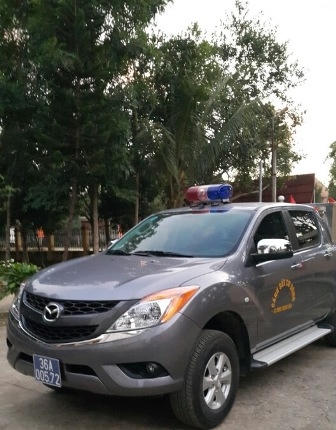 Xe CSCĐ mang biển xanh số: 36A-005.72 xuất hiện tại trụ sở UBND xã Thành Vân vào chiều chủ nhật ngày 15/11
