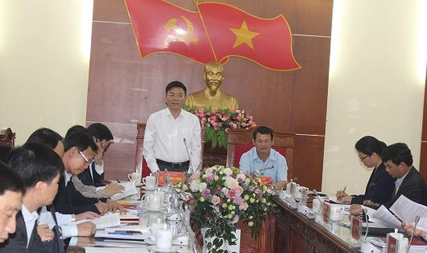 Bộ trưởng Lê Thành Long làm việc với Thường trực Tỉnh ủy Lào Cai.