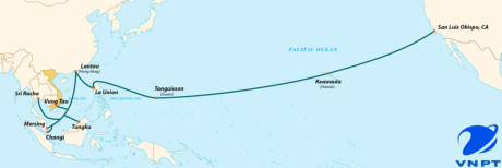 Đường đi của AAG. (Nguồn: VNPT).