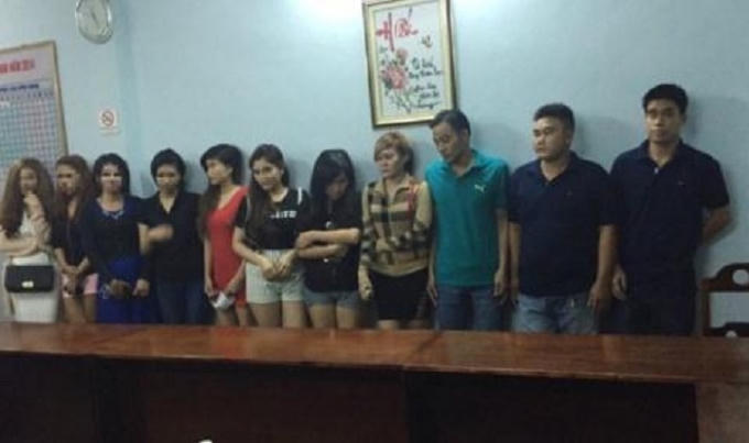 Những đối tượng dương tính với ma túy. Ảnh: C.A