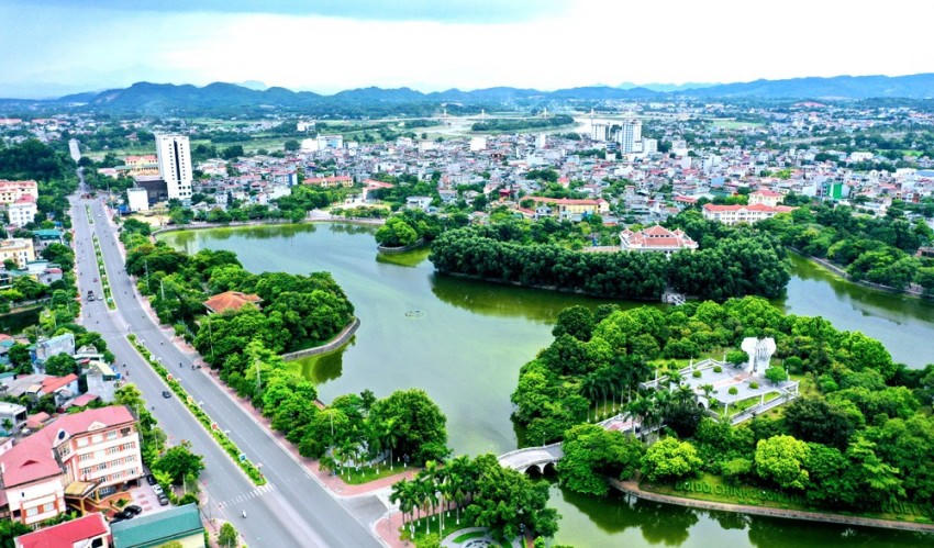 Một góc của trung tâm tỉnh Tuyên Quang.