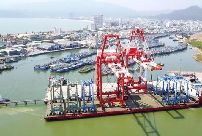 Một góc cảng Quy Nhơn nhìn từ trên cao. Ảnh: TRUNG AN