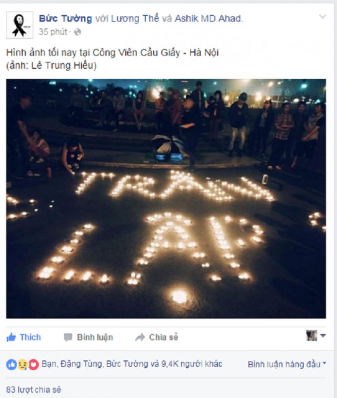 Hình ảnh được đăng tải trên fanpage Bức Tường thu hút nhiều người quan tâm. Nguồn: Facebook.
