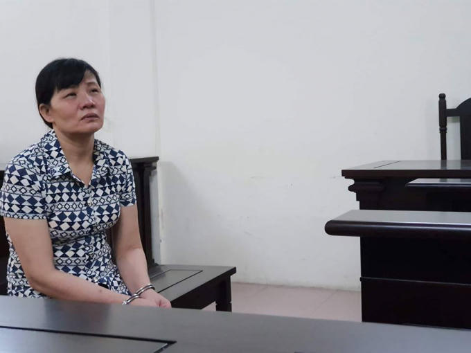 Bị cáo trong phiên tòa.