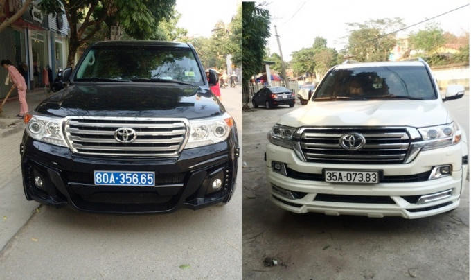 Dư luận đang đặt ra nhiều nghi vấn đối với 2 chiếc xe ô tô Toyota Land Cruise (ảnh: ND)