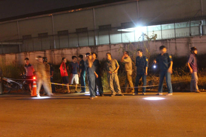 Cơ quan công an phong tỏa hiện trường.