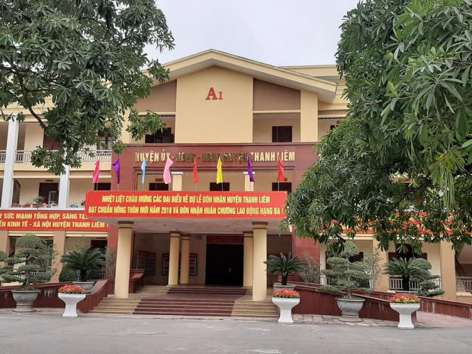 Trụ sở UBND huyện Thanh Liêm.