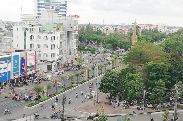 Một góc trung tâm tỉnh lỵ Cà Mau.
