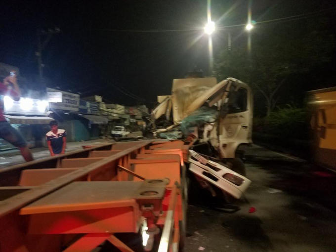 Hiện trường vụ tai nạn.