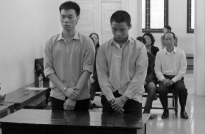 Các bị cáo tại tòa.
