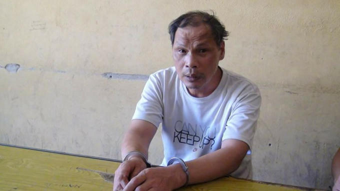 Nghi phạm bị bắt tại cơ quan công an.