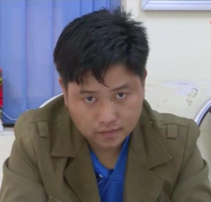 Đối tượng Tếnh Tráng Páo tại cơ quan điều tra.