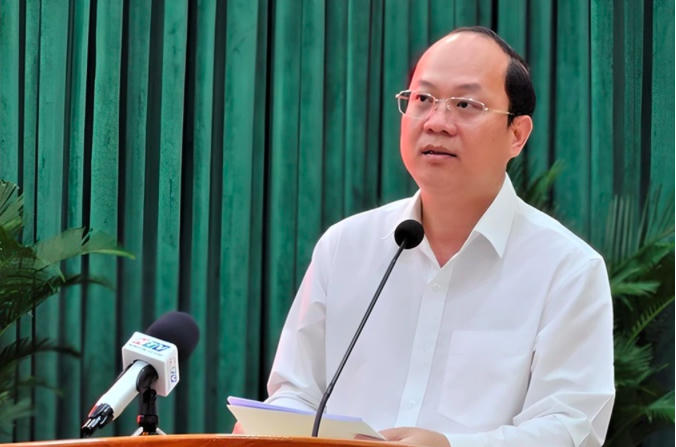 Ông Nguyễn Hồ Hải, Phó Bí thư thường trực Thành ủy TPHCM, giữ chức Phó Trưởng Ban Chỉ đạo phòng, chống tham nhũng, tiêu cực thành phố (Ảnh: Q.Huy).