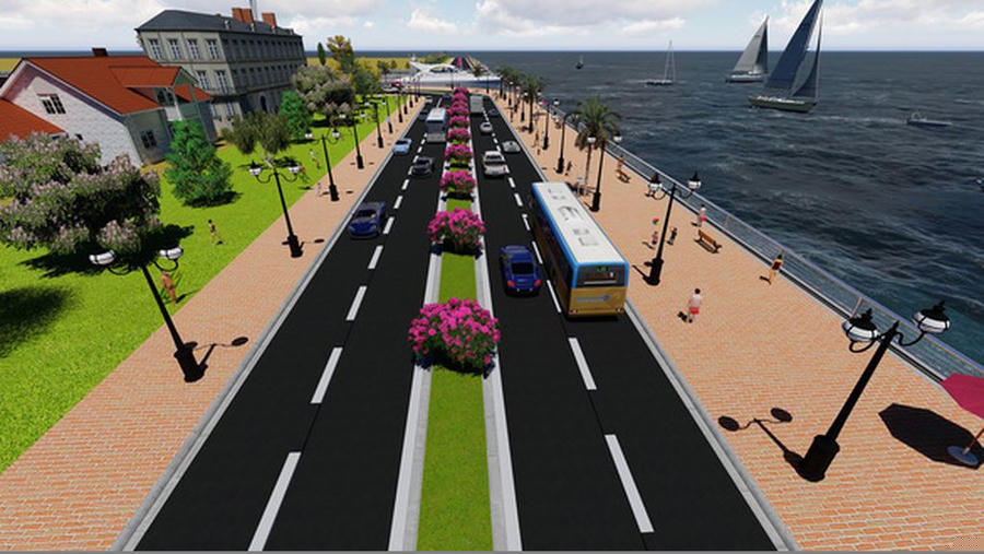 Phối cảnh đường bao biển kết nối thành phố Hạ Long và Cẩm Phả sau khi hoàn thành. Ảnh chỉ mang tính minh họa. Nguồn Internet.