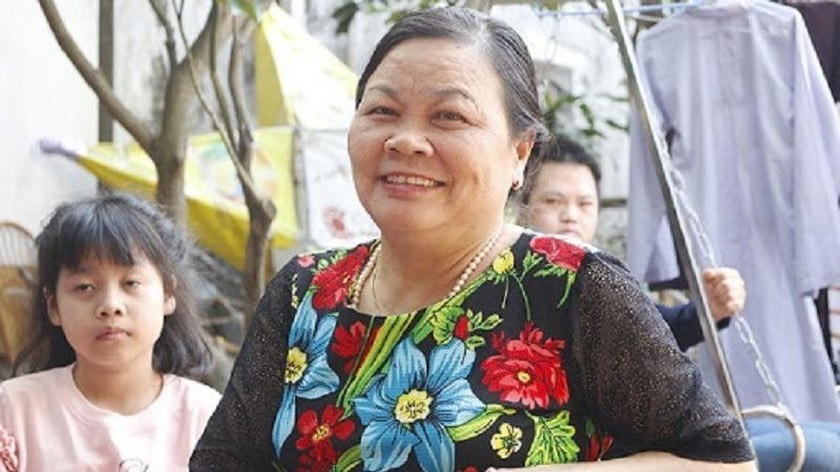 Người mẹ của Trung tâm dạy nghề từ thiện Quỳnh Hoa - cô Đoàn Thị Hoa.