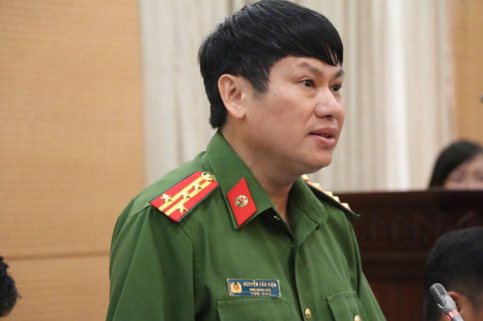 Đại diện Công an TP Hà Nội thông tin về sự việc.