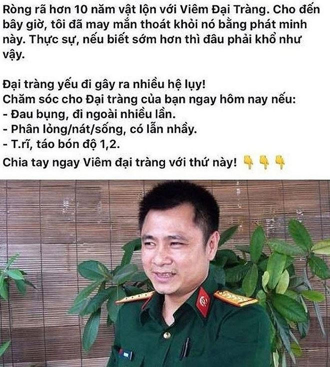 NSND Tự Long bị gắn hình ảnh quảng cáo viêm đại tràng