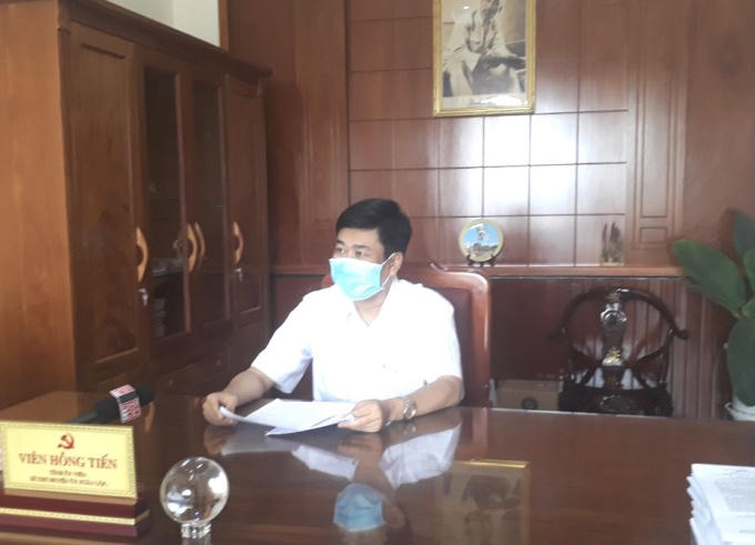 Ông Viên Hồng Tiến- Bí thư Huyện ủy Xuân Lộc, Trưởng Ban Chỉ đạo công tác phòng, chống dịch Covid-19 huyện.