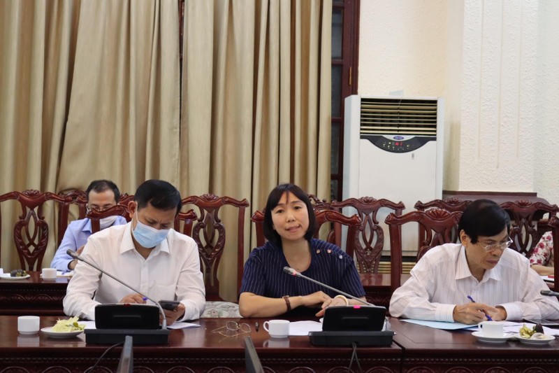 Bà Phạm Thuý Hạnh phát biểu tại hội thảo.