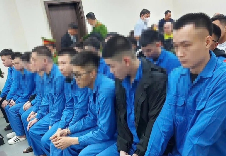 Các bị cáo tại phiên tòa