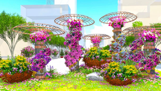 TP HCM: Đường hoa Tết B&iacute;nh th&acirc;n sẽ thi c&ocirc;ng trước 5 ng&agrave;y