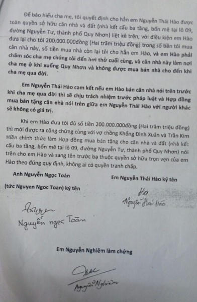 Giấy thỏa thuận và cam kết