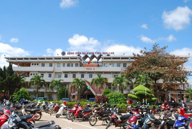 Bệnh viện đa khoa tỉnh Đắk Lắk, nơi các bệnh nhân mắc cúm A/H1N1 điều trị bệnh.