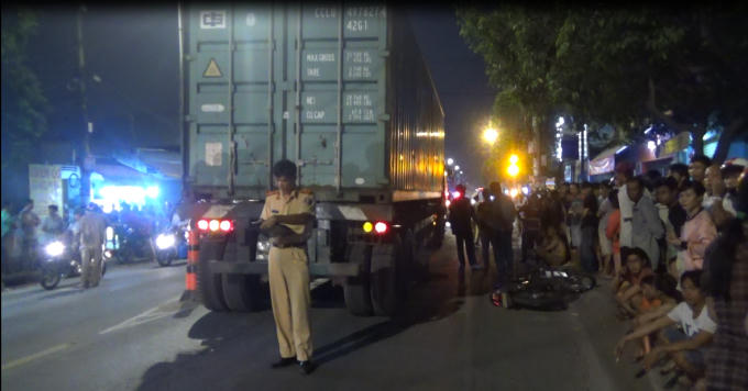 Hiện trường vụ tai nạn.