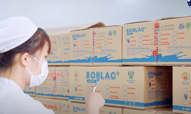 Sản phẩm sữa do Công ty CP Dược dinh dưỡng Hacofood Group sản xuất.